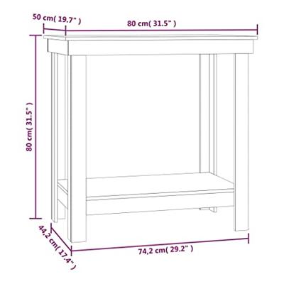 Werkbank 80x50x80 cm massief grenenhout - thumbnail