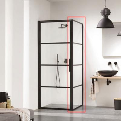 Inloopdouche Sealskin Get Wet Impact Zijwand 100x210cm Mat Zwart Helder Glas Inloopdouche Sealskin Get Wet Impact Zijwand 100x210cm Mat Zwart Helder Glas