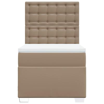 Boxspring met matras kunstleer cappuccinokleurig 180x200 cm - thumbnail