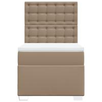 Boxspring met matras kunstleer cappuccinokleurig 120x200 cm - thumbnail