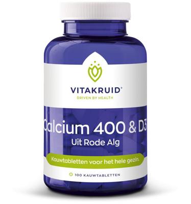 Vitakruid Calcium 400 & D3 uit duurzame Rode Alg Aquamin TG®