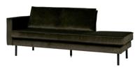 WOOOD Daybed 'Rodeo' Links, Velvet, kleur Groen - thumbnail