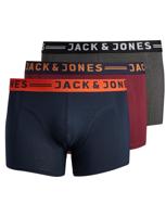 Jack & Jones Jaclichfield Trunks 3 Pack Noos Boxershorts Burgundy 12113943 - thumbnail