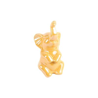 Olifant beeld oranje 10x7,7x20,5cm