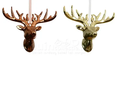 Kerstornament Rendier Plastic Assorti 1st