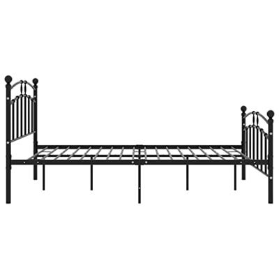 Bedframe metaal zwart 200x200 cm