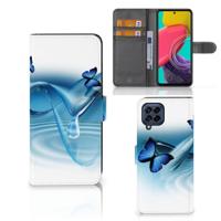 Samsung Galaxy M53 | Telefoonhoesje | Met pasjeshouder | Vlinders - thumbnail