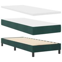 Boxspringbed met donkergrijs fluwelen matras 80x200 cm - thumbnail
