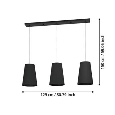 Stars of Light Eetkamer hanglampPetrosa met zwarte kap - 390133