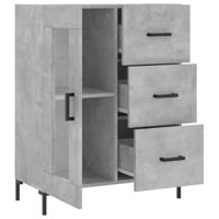 Dressoir 69,5x34x90 cm bewerkt hout betongrijs - thumbnail