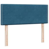 Boxspring met matras fluweel donkerblauw 120x210 cm - thumbnail
