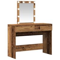 Kaptafel met lade Oud Hout 100 x 40 x 130 cm Bewerkt hout - thumbnail