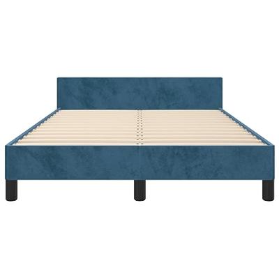 Bedframe zonder matras 120x190 cm fluweel donkerblauw Bedframe zonder matras 120x190 cm fluweel donkerblauw