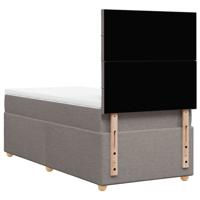 Boxspring met matras stof taupe 80x200 cm - thumbnail