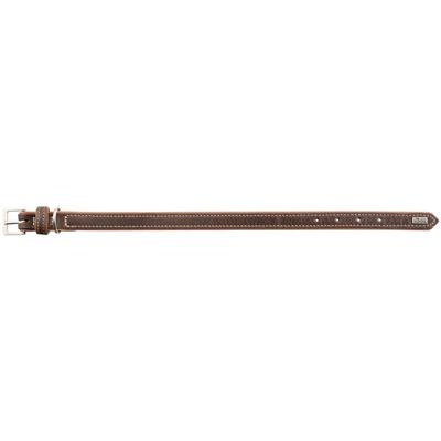 HUNTER Hondenhalsband Porto, donkerbruin/cognac, Maat: 35