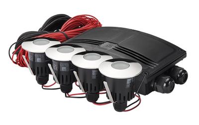 SG Luna LED grondspot set compleet 1W 3000K dimbaar chroom IP67 SG Luna LED grondspot set compleet 1W 3000K dimbaar chroom IP67