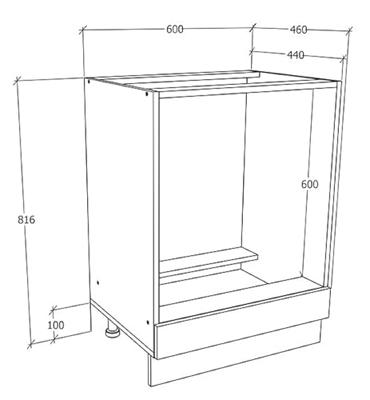 VCM Keukenkast of frontpaneel Esilo (keukenkast, Wit/antraciet, Ofen) VCM Keukenkast of frontpaneel Esilo (keukenkast, Wit/antraciet, Ofen)