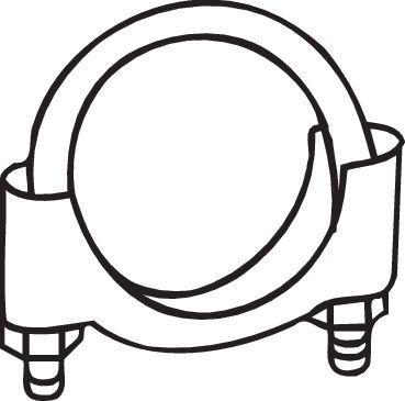 Bosal bügelschelle bolt clamps, exhaust syst , m8x60mm
