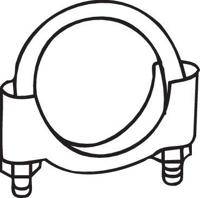 Bosal beugelklem bolt clamps, exhaust syst , m8x60mm - thumbnail