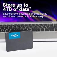 Crucial CT1000BX500SSD1 BX500 Internal SSD, 1TB, 2.5", SATA3 6Gbps, w/ adapter - thumbnail