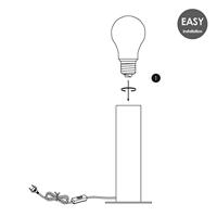 Home sweet home tafellamp Billy large - houten tak - thumbnail