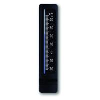 Buitenthermometer kunststof zwart/zilver 22 cm - thumbnail