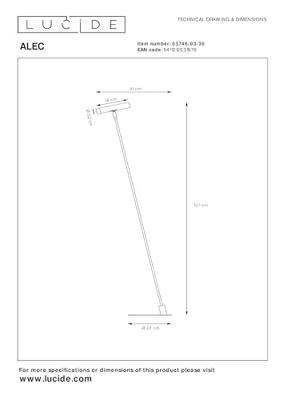 Lucide ALEC - Vloerlamp - LED 3 StepDim - G9 - 1x3W 2700K - Inclusief omwisselbare ringen - Zwart