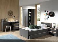 Vipack bed Londen - antraciet - 90x200 cm - thumbnail