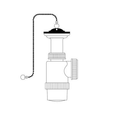 Washbasin Siphon Mirtak v70 PVC