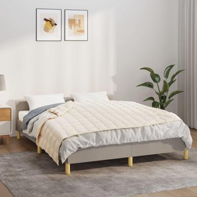 VidaXL Verzwaringsdeken 135x200 cm 6 kg stof lichtcrèmekleurig VidaXL Verzwaringsdeken 135x200 cm 6 kg stof lichtcrèmekleurig