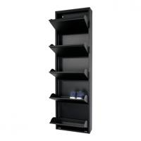 Schoenenkast Bobbie 5 laden zwart (10 paar schoenen) - thumbnail