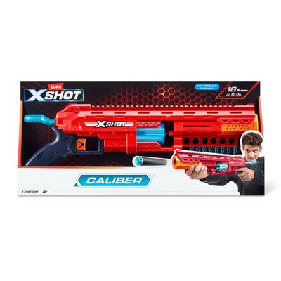 Dart Launcher - ZURU - X-SHOT Kaliber - Draaibare Loop - Bereik 27m - Inclusief 16 Darts