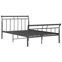 Bedframe metaal zwart 120x200 cm - thumbnail