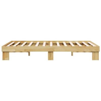 Bedframe zonder matras 120x190 cm massief hout eiken - thumbnail