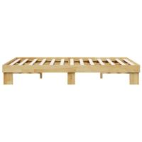 Bedframe zonder matras 120x190 cm massief hout eiken - thumbnail