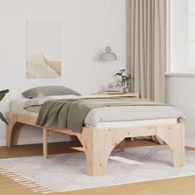 Bedframe Bruin 100 x 200 cm Massief grenenhout
