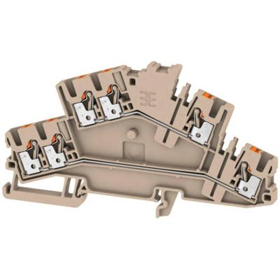 Weidmüller 2531290000 Doorgangsserieklem 5.10 mm Push-In-klem Beige 50 stuk(s) Piece