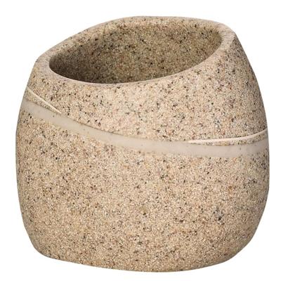 Tandenborstelhouder Sapho Little Rock Vrijstaand 8.9x8.3x7.7 cm Polyresin Beige Sapho