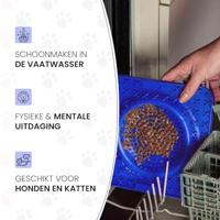 Eat Slow Live Longer Lick Mat Wave Blue - thumbnail