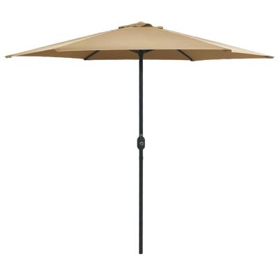 VidaXL Parasol met aluminium paal 270x246 cm taupe VidaXL Parasol met aluminium paal 270x246 cm taupe