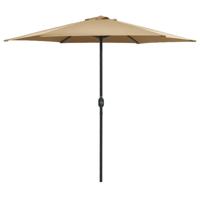 VidaXL Parasol met aluminium paal 270x246 cm taupe - thumbnail