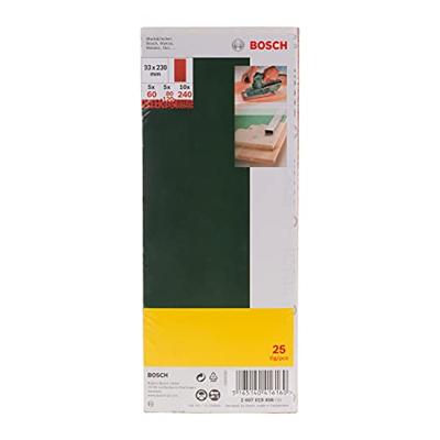 Bosch Accessories 2607019498 Oscillerend schuurpapierset Ongeperforeerd Korrelgrootte (num) 60, 80, 120, 240 (l x b) 230 mm x 93 mm 1 set(s) Bosch Accessories 2607019498 Oscillerend schuurpapierset Ongeperforeerd Korrelgrootte (num) 60, 80, 120, 240 (l x b) 230 mm x 93 mm 1 set(s)