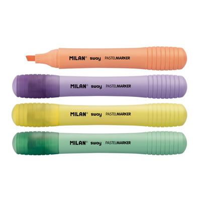 Fluorescerende Markeerstift Set Milan Sway Multicolour Taart 4 Onderdelen