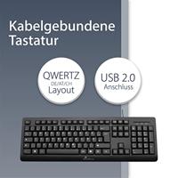 MediaRange MROS109 toetsenbord USB QWERTZ Duits Zwart - thumbnail