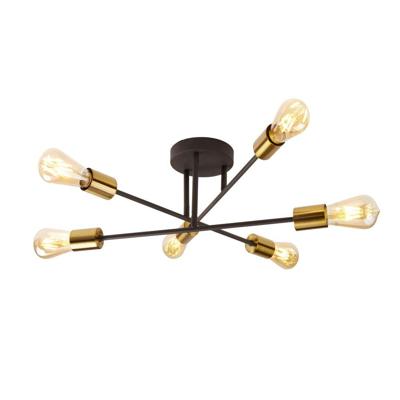 Searchlight Design plafondlampArmstrong Spider - 8046-6BK