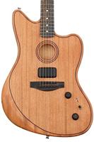 Fender American Acoustasonic Jazzmaster All-Mahogany Natural met deluxe gigbag - thumbnail