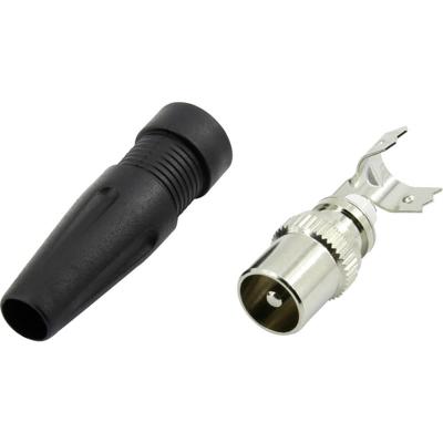 Coax-stekker met knikbeschermingstule