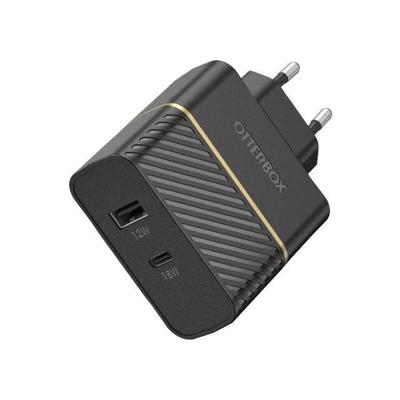 Otterbox EU Wall Charger 30W USB-oplader 30 W 1x USB-A, 1x USB-C USB PD Zwart Binnen Otterbox EU Wall Charger 30W USB-oplader 30 W 1x USB-A, 1x USB-C USB PD Zwart Binnen