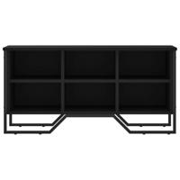 Schoenenkast 90x38x45,5 cm bewerkt hout zwart - thumbnail