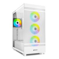 Sharkoon Rebel C50 White RGB midi tower behuizing - thumbnail